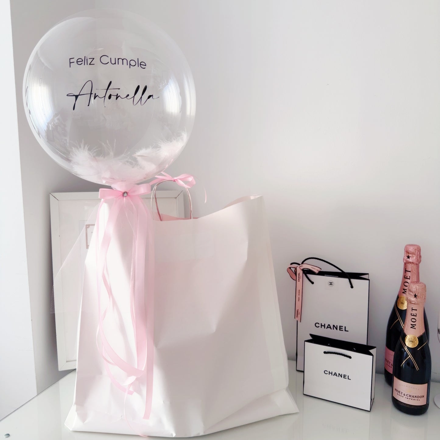 Globo Personalizado y Embalaje Decorativo para flores - Regalo Elegante y Exclusivo