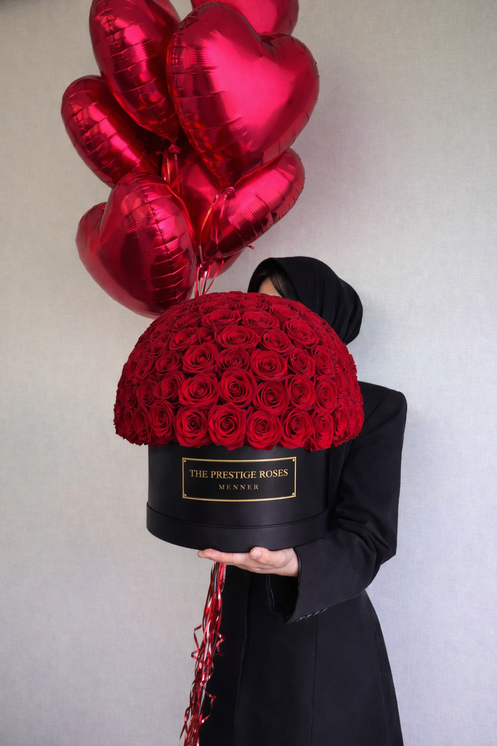 Caja Grande de Rosas Eternas en estilo Luxury Dome