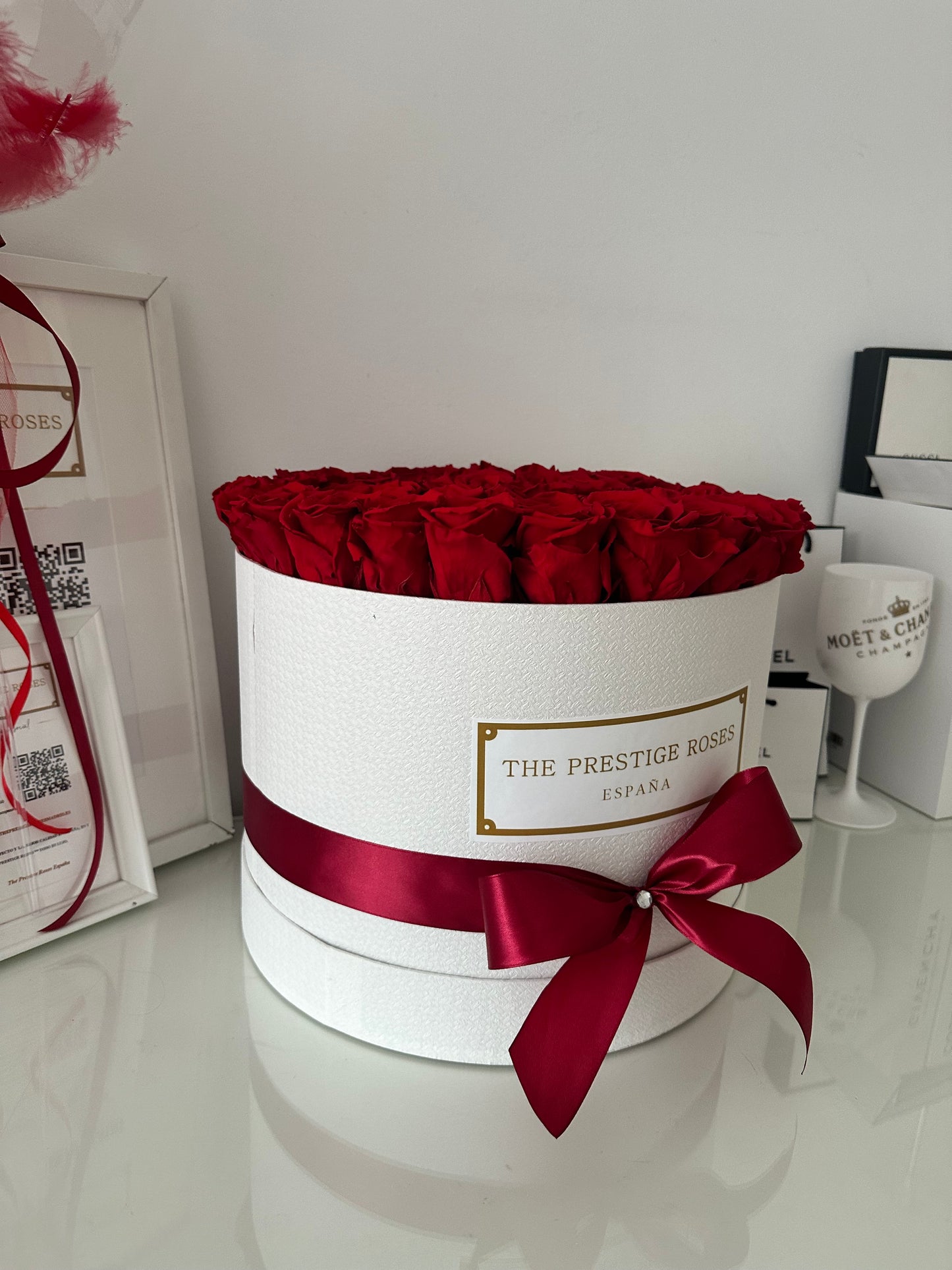 Colección Rosas Preservadas  - Caja Elite Blanco