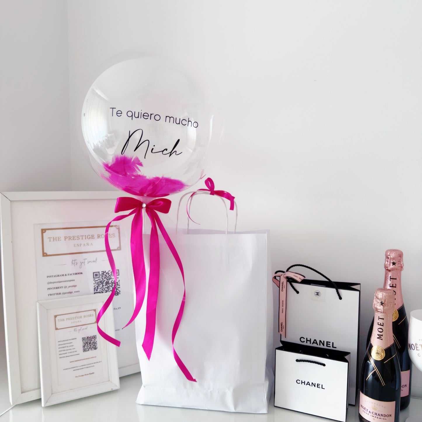 Globo Personalizado y Embalaje Decorativo para flores - Regalo Elegante y Exclusivo