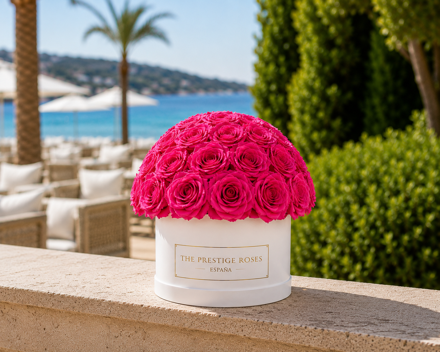 Rosas Preservadas White Eternity Dome