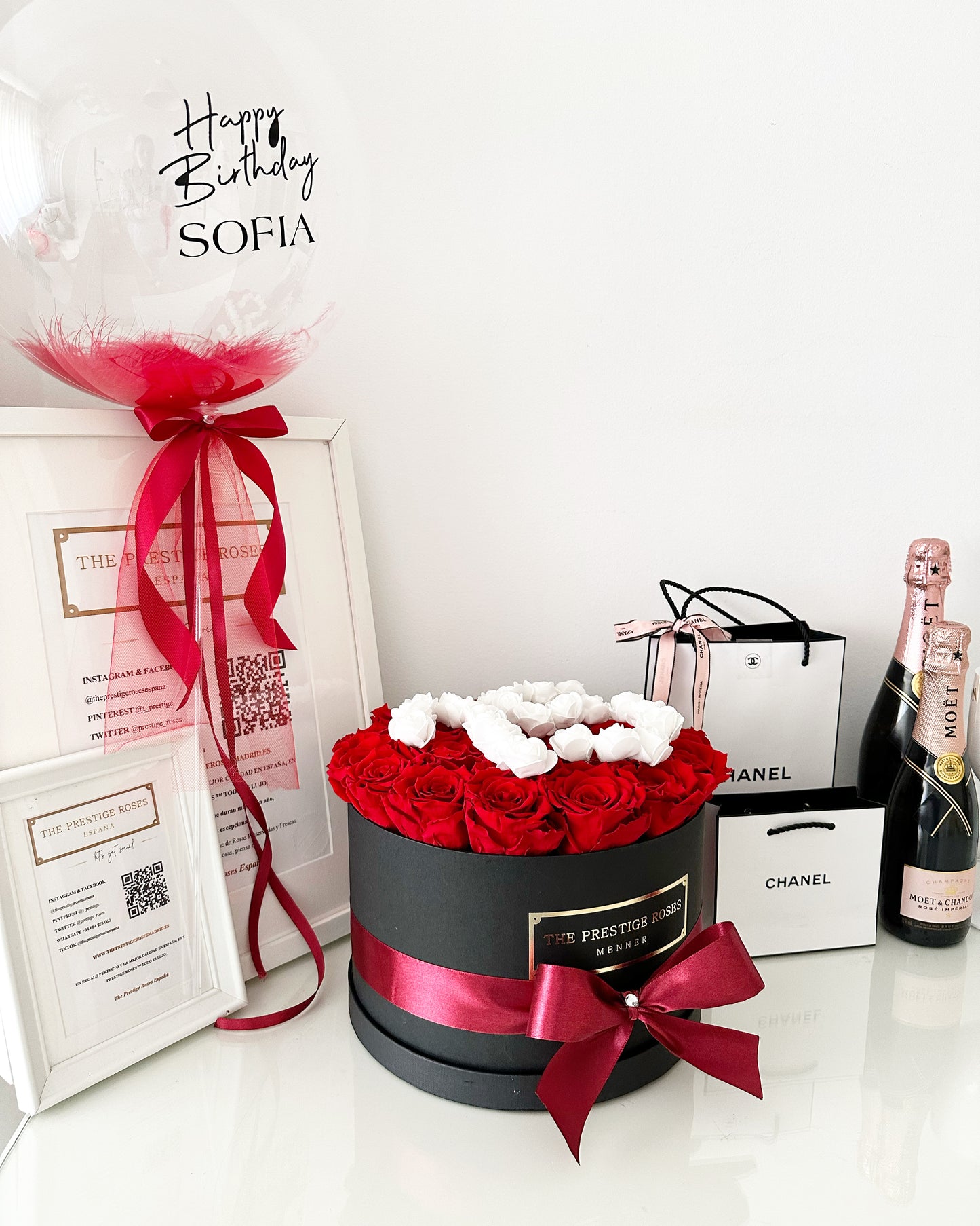 Globo Personalizado y Embalaje Decorativo para flores - Regalo Elegante y Exclusivo