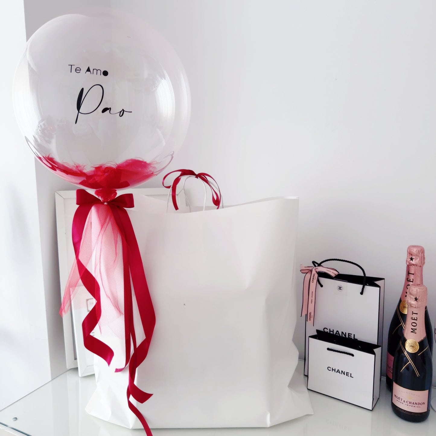 Globo Personalizado y Embalaje Decorativo para flores - Regalo Elegante y Exclusivo