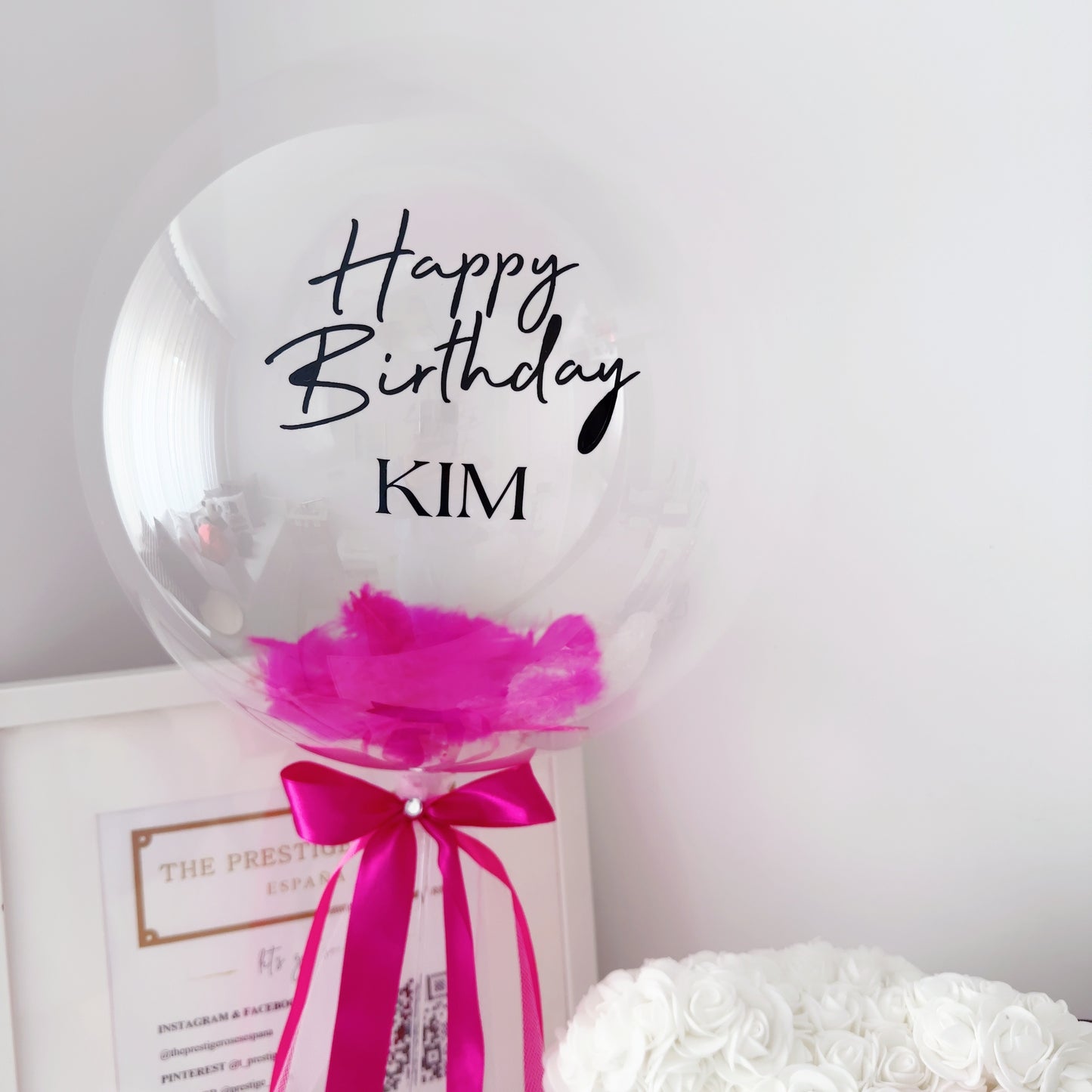 Globo Personalizado y Embalaje Decorativo para flores - Regalo Elegante y Exclusivo