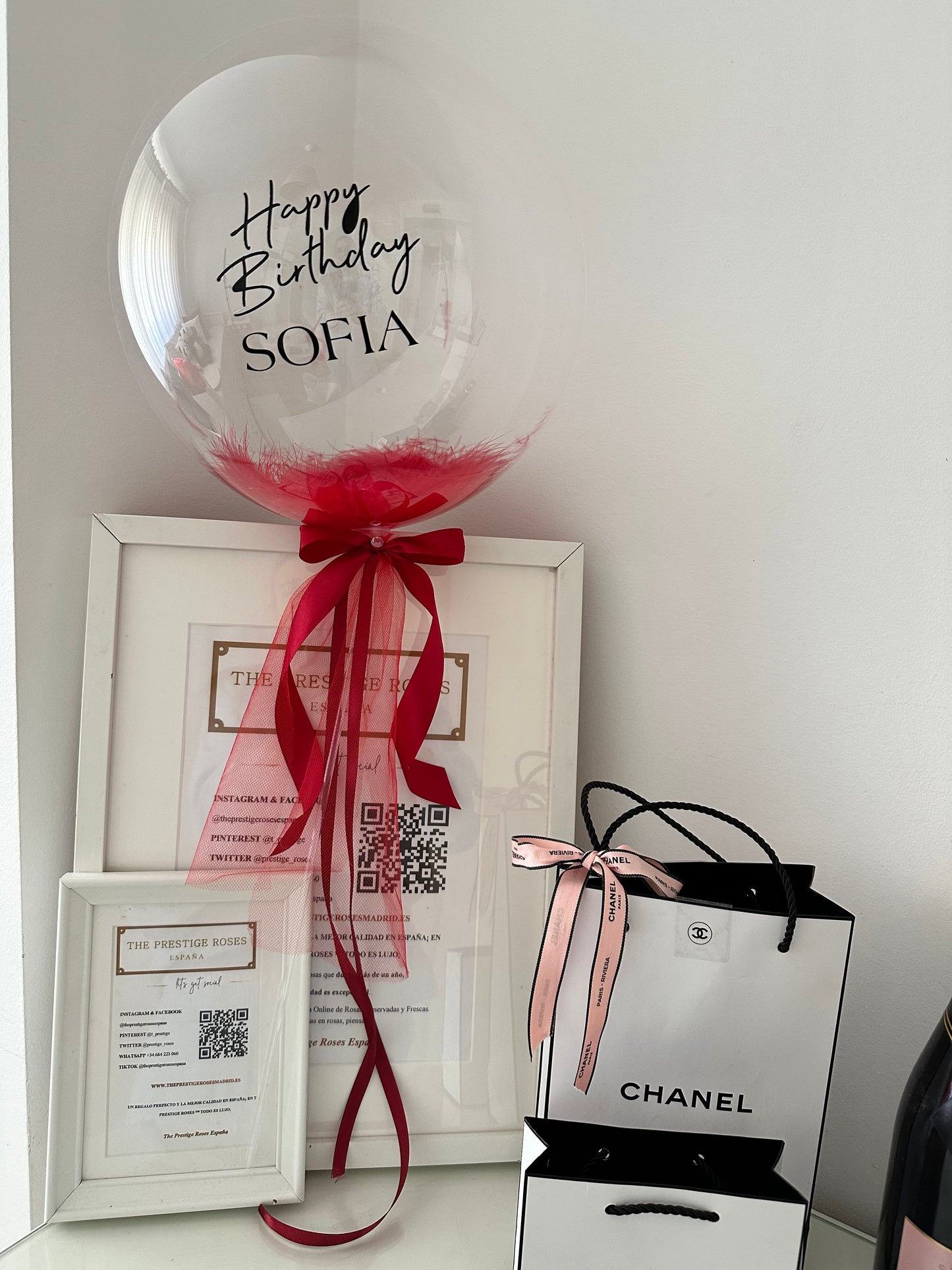 Globo Personalizado y Embalaje Decorativo para flores - Regalo Elegante y Exclusivo