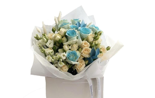 Colección Ramo de Flores - Bouquet de Rosas Color Tiffany Azul - The Prestige Roses Espana