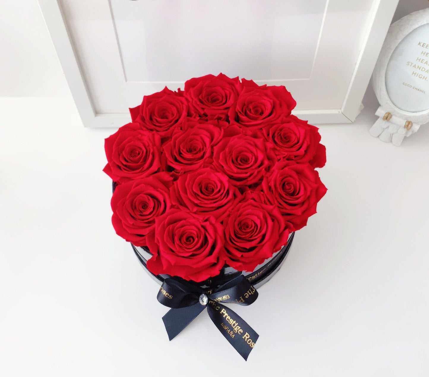 Caja Redonda Brillo de Rosas Frescas - The Prestige Rosas España - The Prestige Roses Madrid