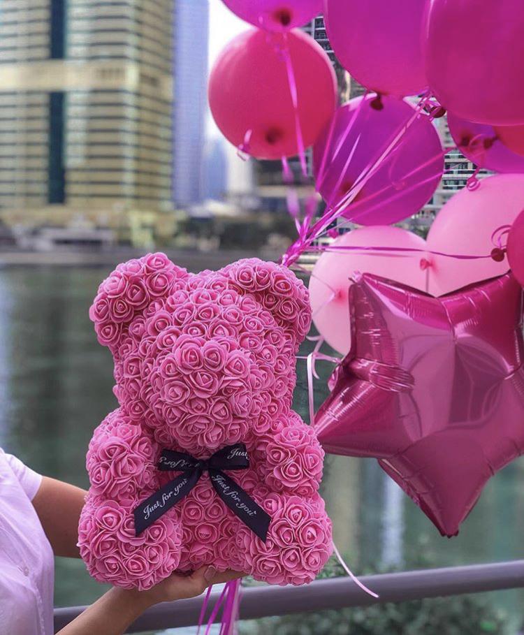 Oso de Rosas Fucsia Pink Grande - The Prestige Roses España - The Prestige Roses Madrid