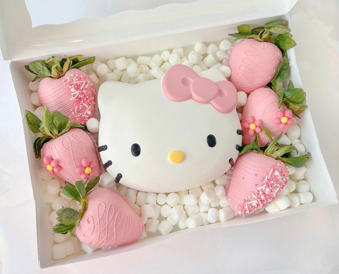 Colección Fresas bañadas en chocolate - Set Hello Kitty