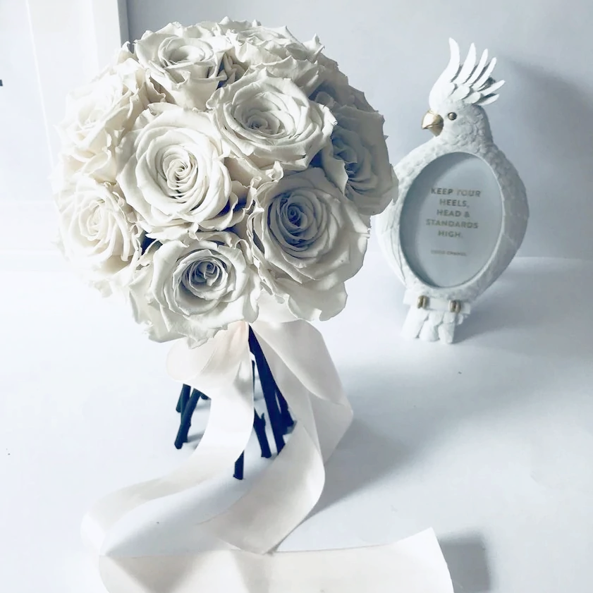 Ramo de novia con flores preservadas , un recuerdo para siempre