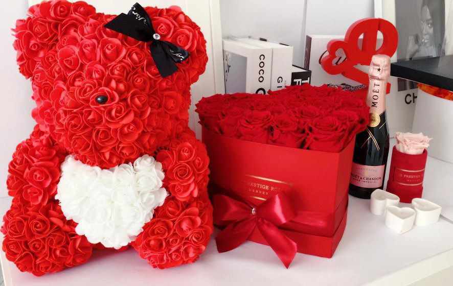 Los mejores regalos para San Valentín  The Prestige Roses España -  Floristeria Lujo de Caja de Rosas Madrid