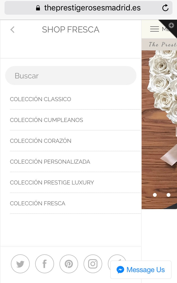 Nuevo Menú Para Elegir Más Fácil Rosas Frescas o Reservadas en nuestro shop