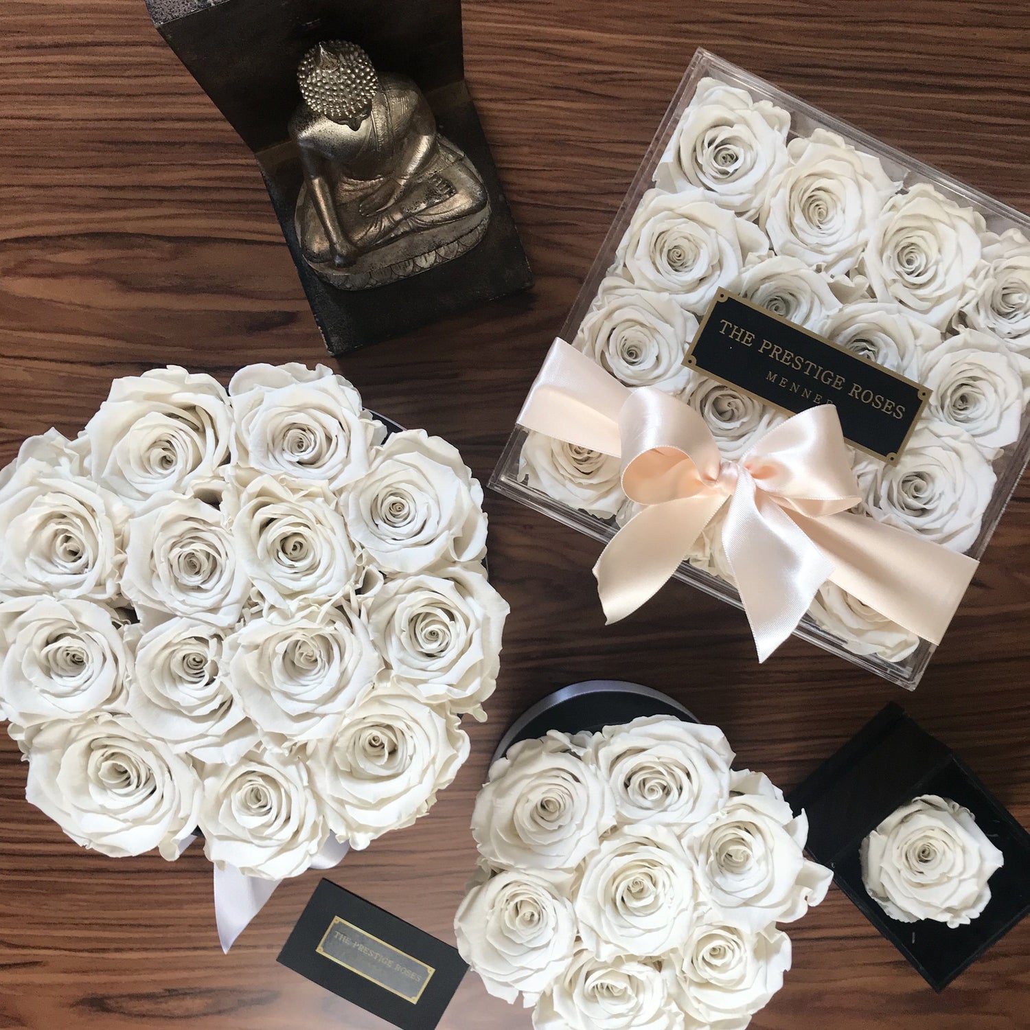 Rosas blancas preservadas