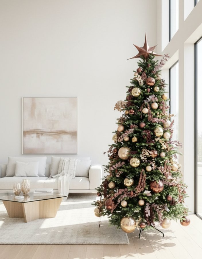 Árbol de Navidad Decorado a Mano – Colección Festiva 2025