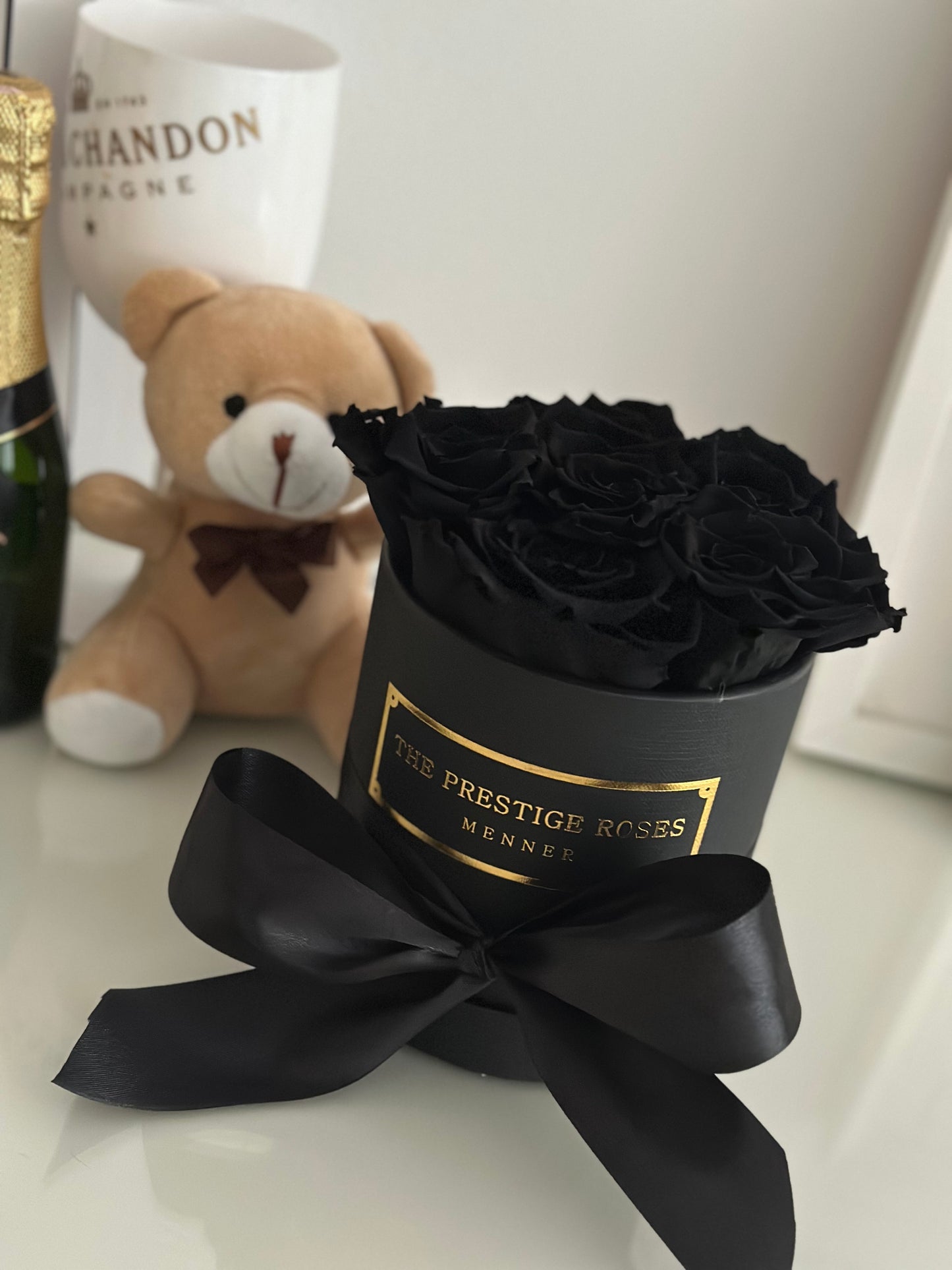 Caja Negro Mini de Rosas Eternas Negros