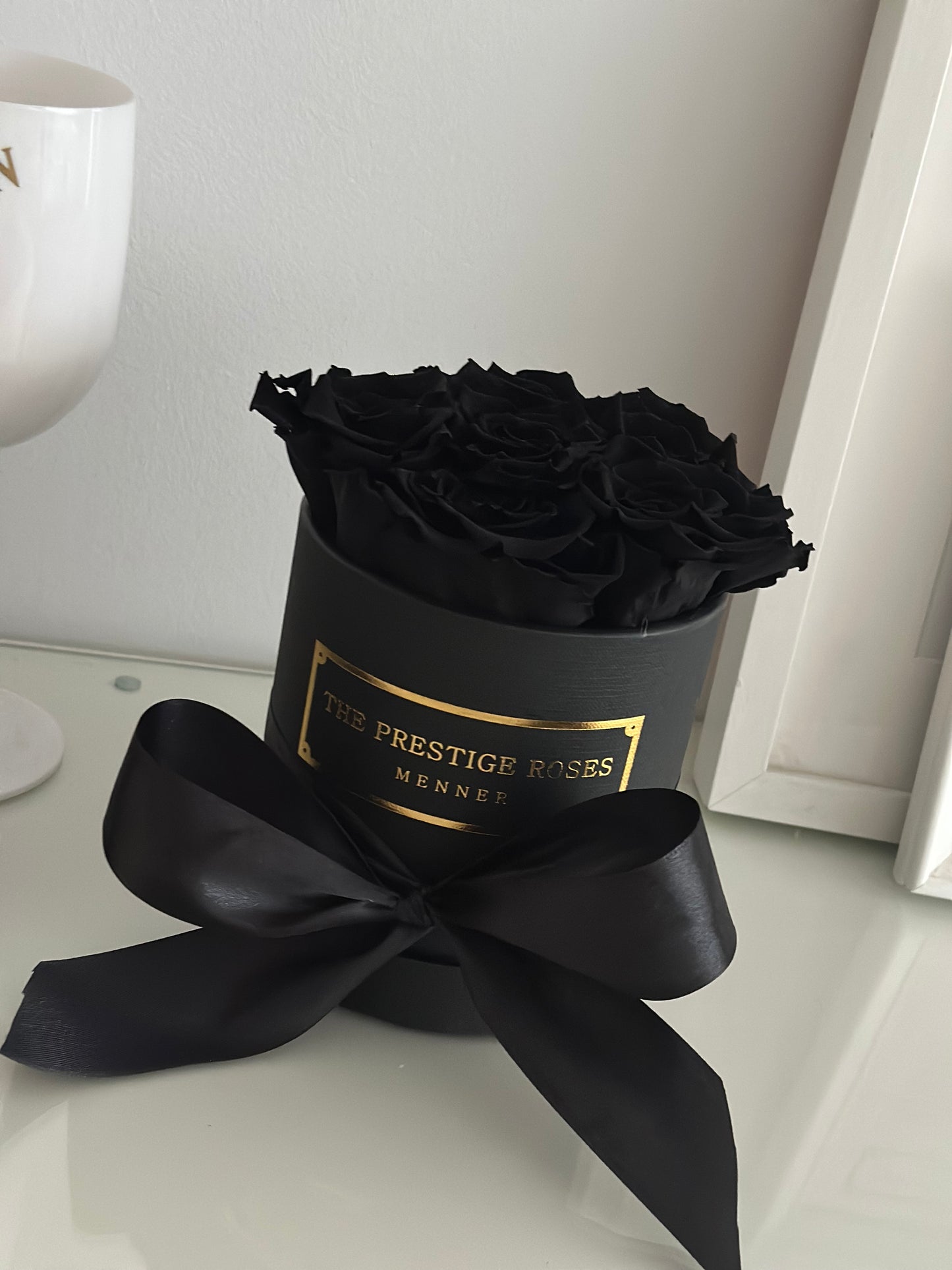 Caja Negro Mini de Rosas Eternas Negros