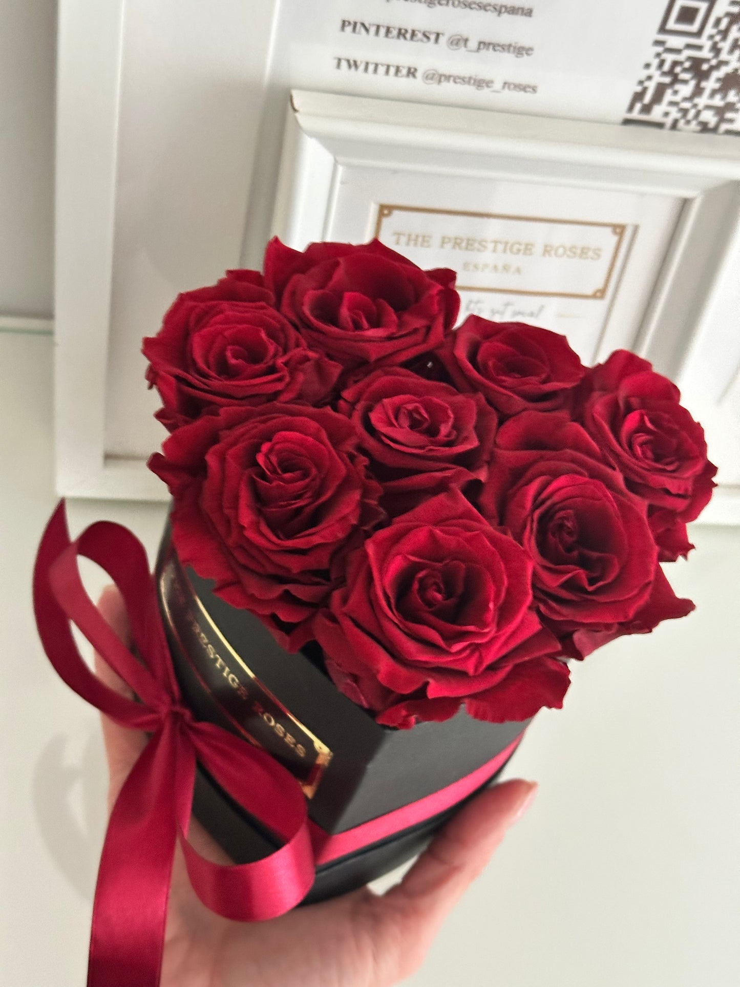 Mini Caja Corazón · Lujo de Rosas Preservadas