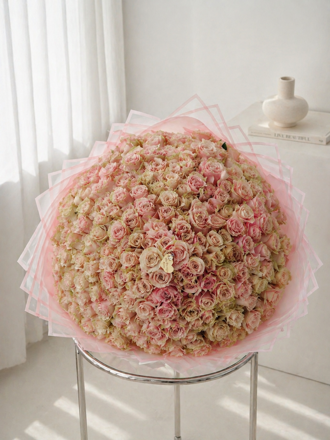 Bouquet de 200 Rosas – Elegancia Suprema