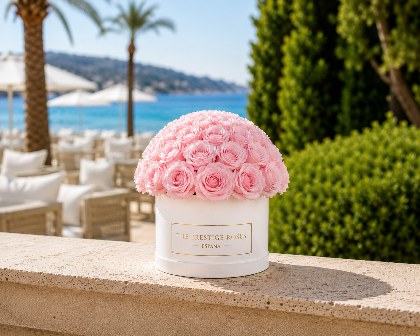 Rosas Preservadas White Eternity Dome