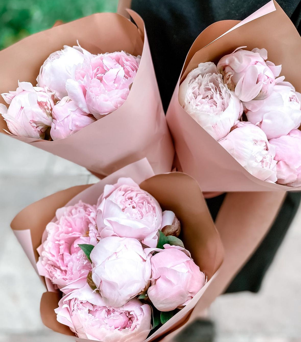 Mini ramo de peonías frescas – ideal para regalo elegante de primavera