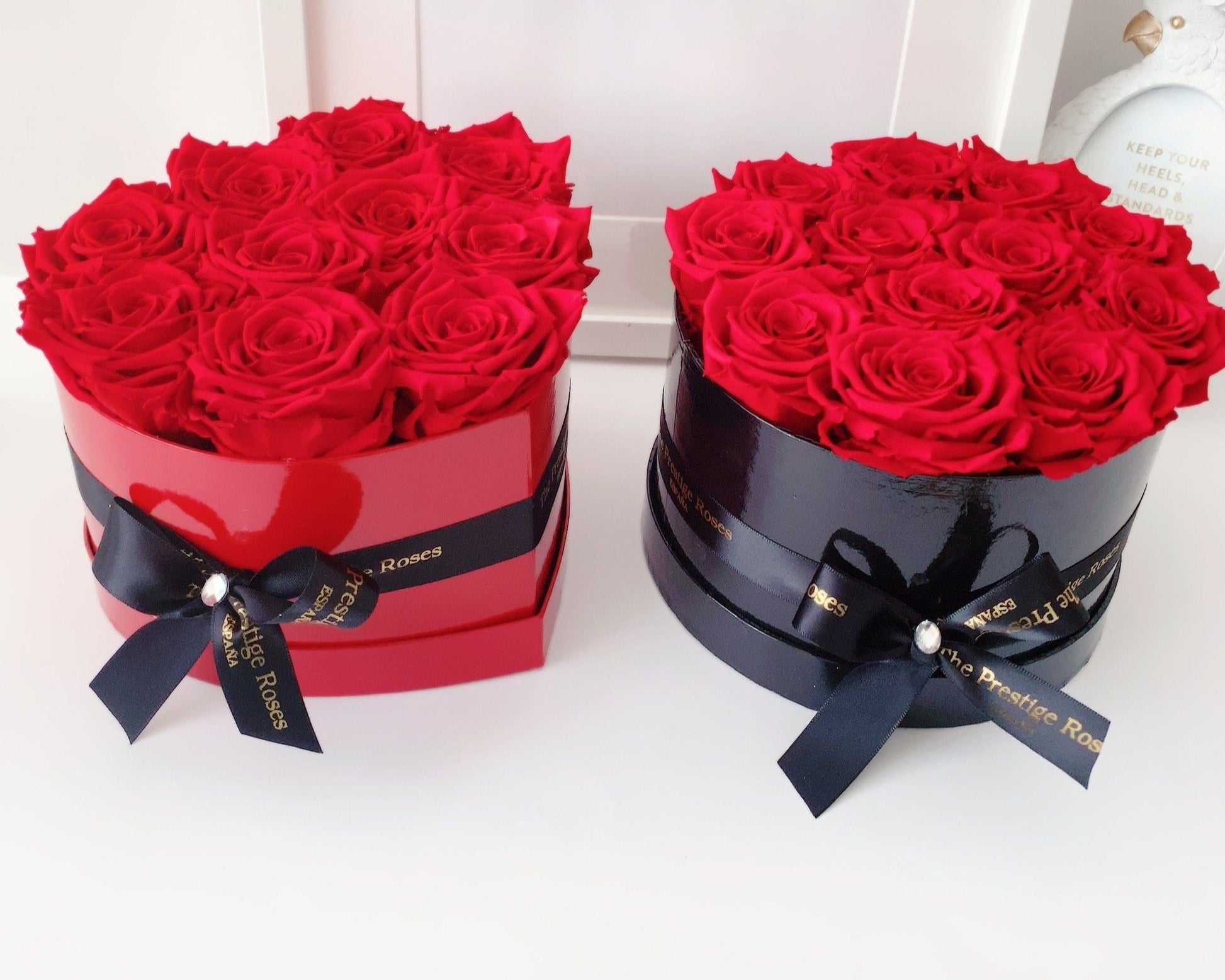 Caja Redonda Brillo de Rosas Frescas - The Prestige Rosas España - The Prestige Roses Madrid