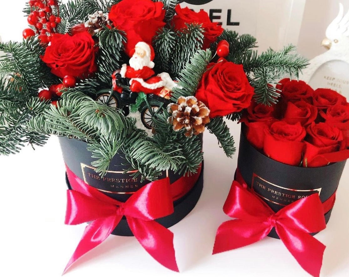 Coleccion Navidad - La Mejor Colección de Rosas Rojas Preservadas para Navidad