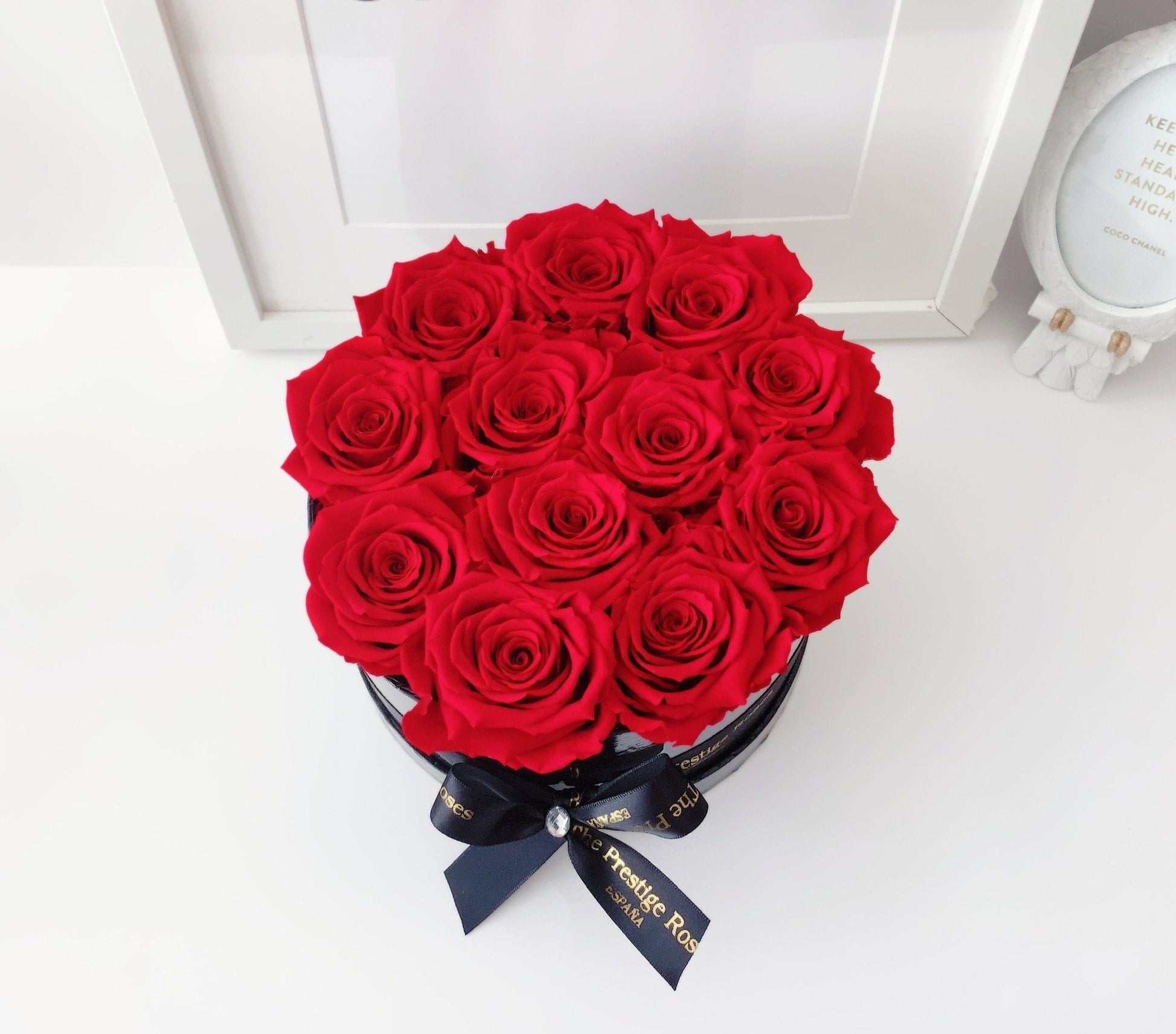 Caja Redonda Brillo de Rosas Frescas - The Prestige Rosas España - The Prestige Roses Madrid