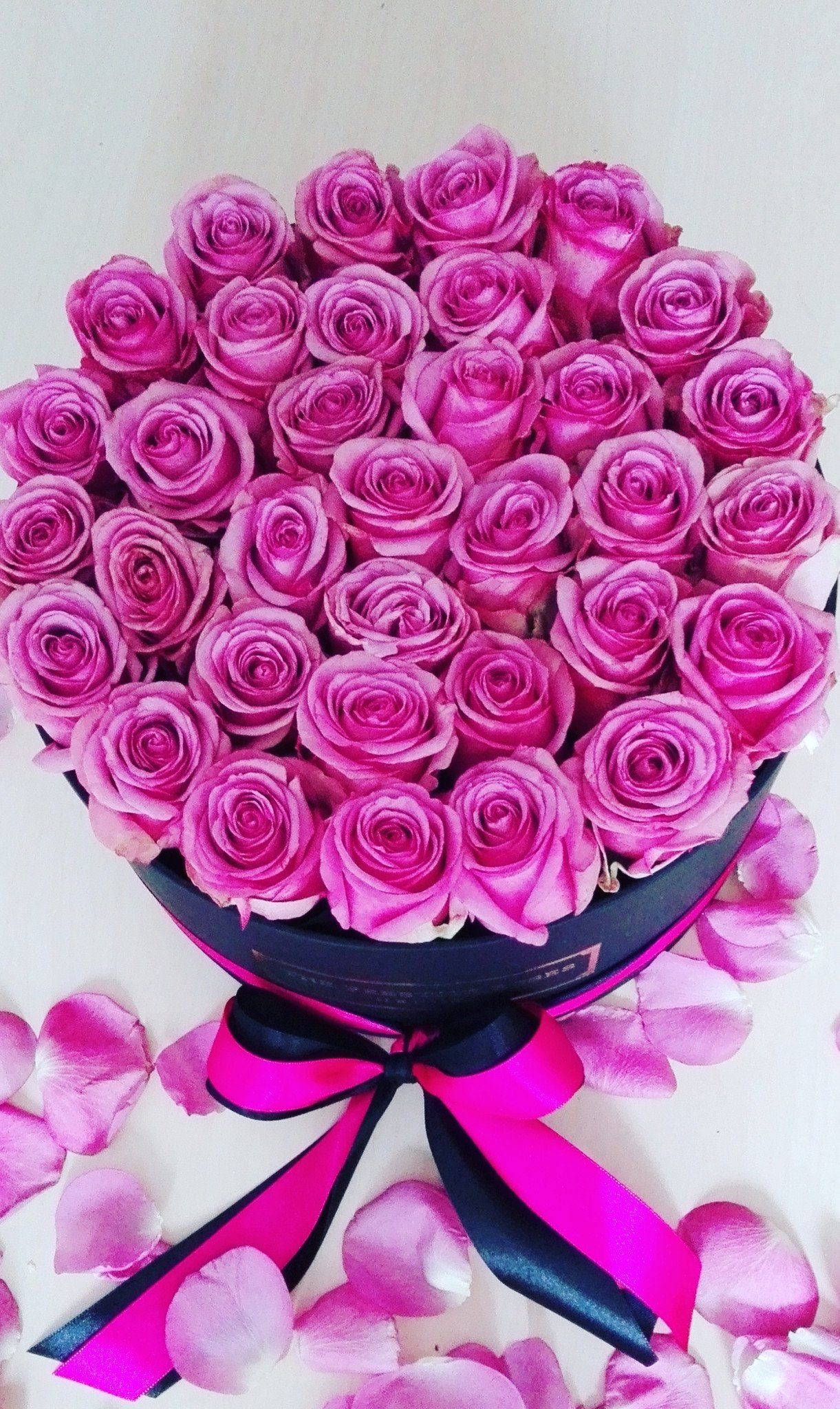 Colección Rosas Frescas  - Caja Grande Cilindro - The Prestige Roses España - The Prestige Roses Madrid