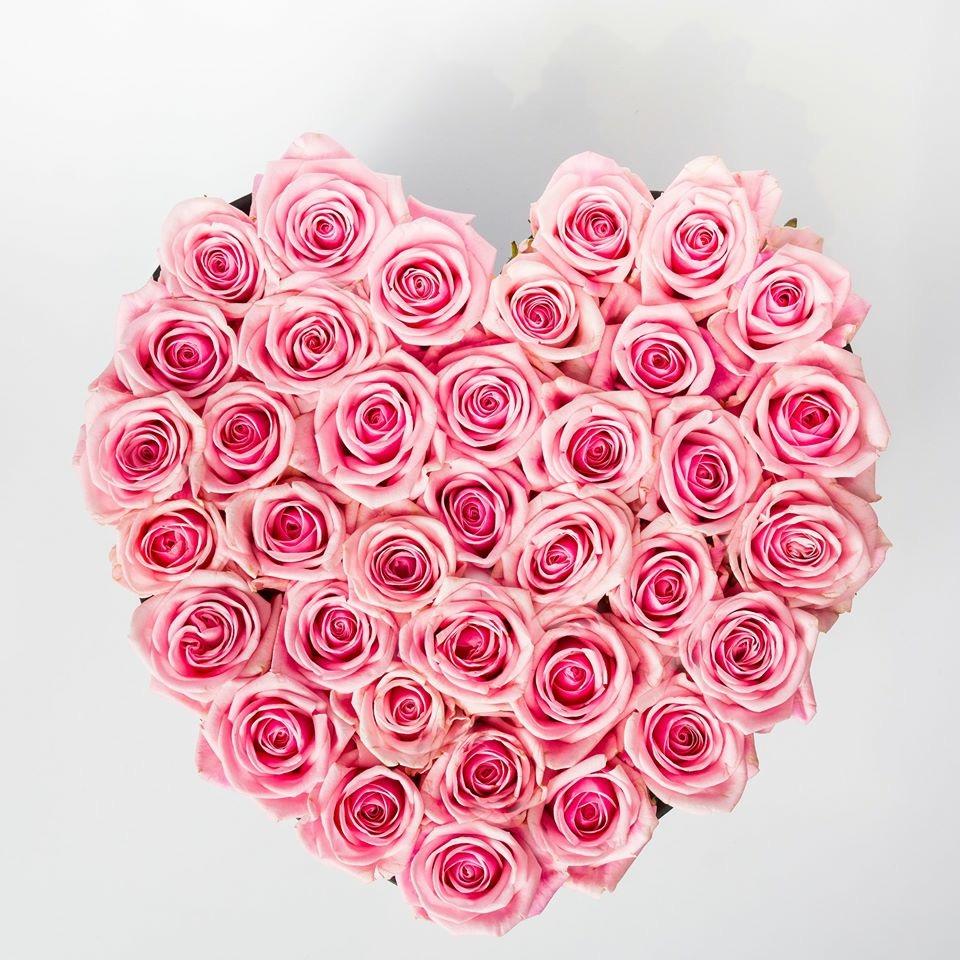 Caja Blanco Corazon de Rosas Eternas Rosas | The Prestige Roses - The Prestige Roses Madrid