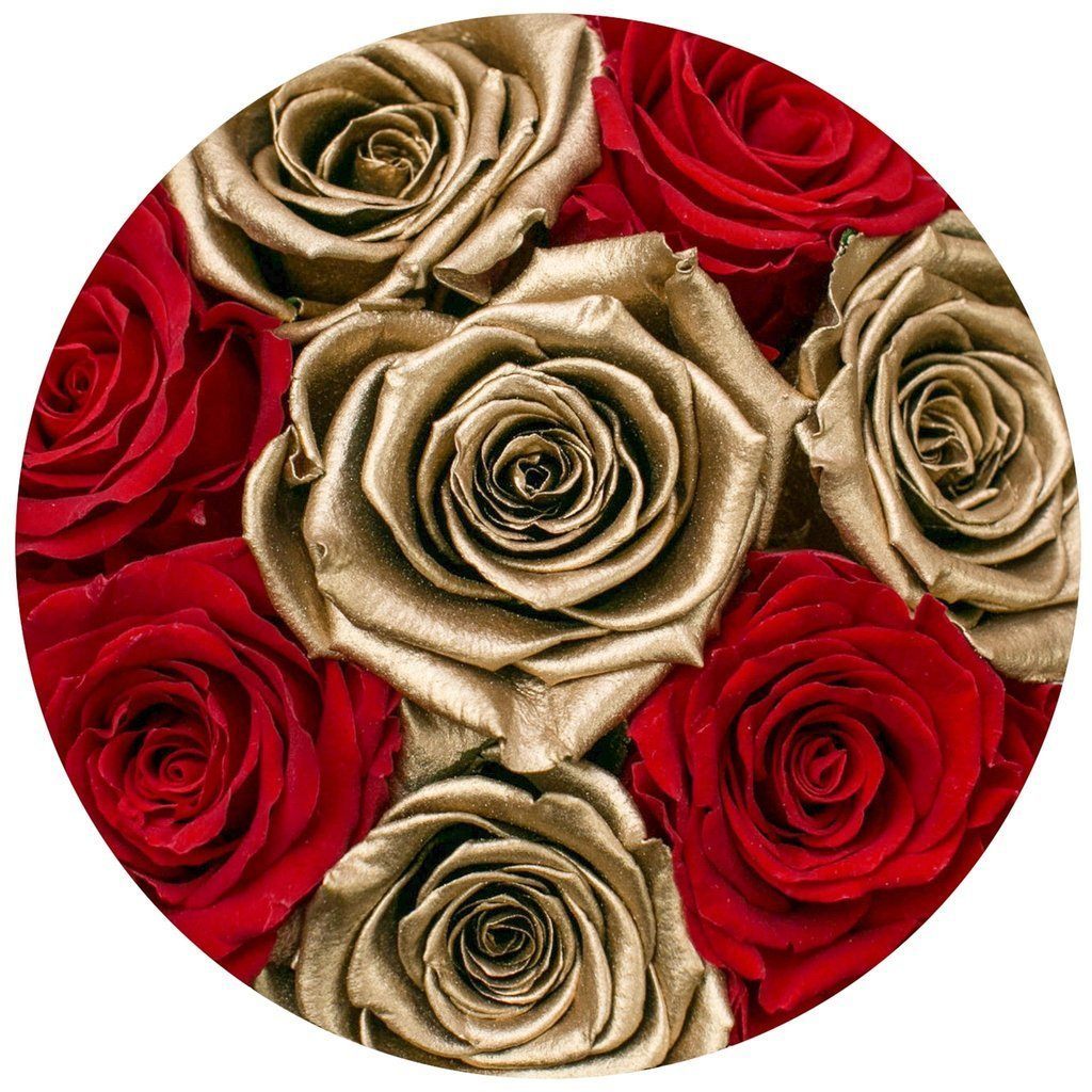 Caja Negro Rectangulo de Rosas Eternas Rojas | The Prestige Roses - The Prestige Roses Madrid